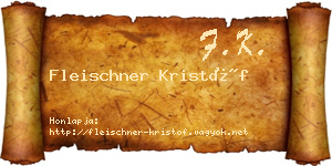 Fleischner Kristóf névjegykártya
